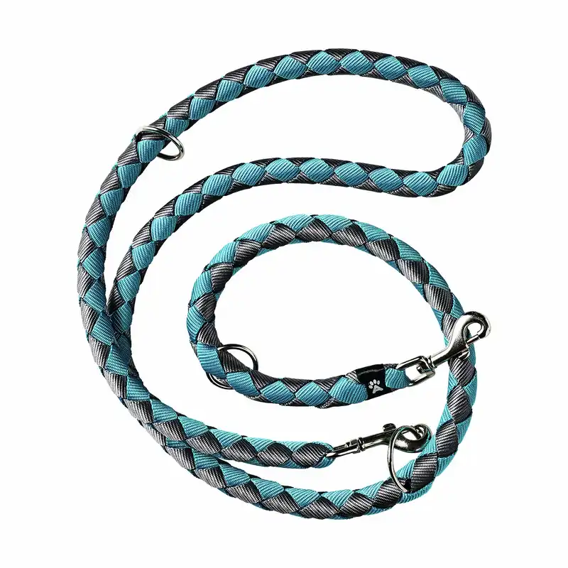 Allpets Elegant Leine L–XL 2 m / 18 mm turquoise/grey Neu